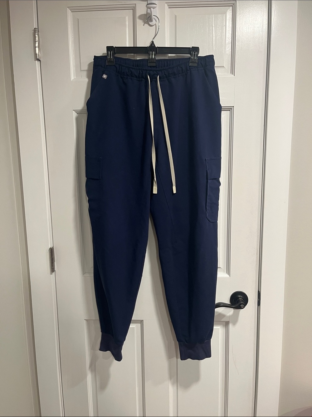 Figs Technical Collection Zamora High Waist Jogger Scrub Pants Navy Blue Size L